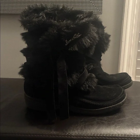 Sam Edelman Black Faux Fur Winter Boots - Picture 7 of 15